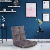 thumbnail of Relaxdays Bodenstuhl, Rückenlehne, verstellbar, Bodenkissen, 6 Positionen, Bodensitz, gepolstert, HBT: 58x50x55 cm, grau