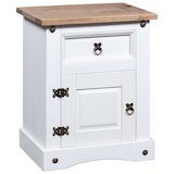 thumbnail of Table de chevet Gamme Corona pin mexicain Blanc 53x39x67 cm