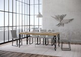 thumbnail of Ausziehbare Konsole 90x40/196 cm Karamay Small Premium Eiche Natur Anthrazitrahmen