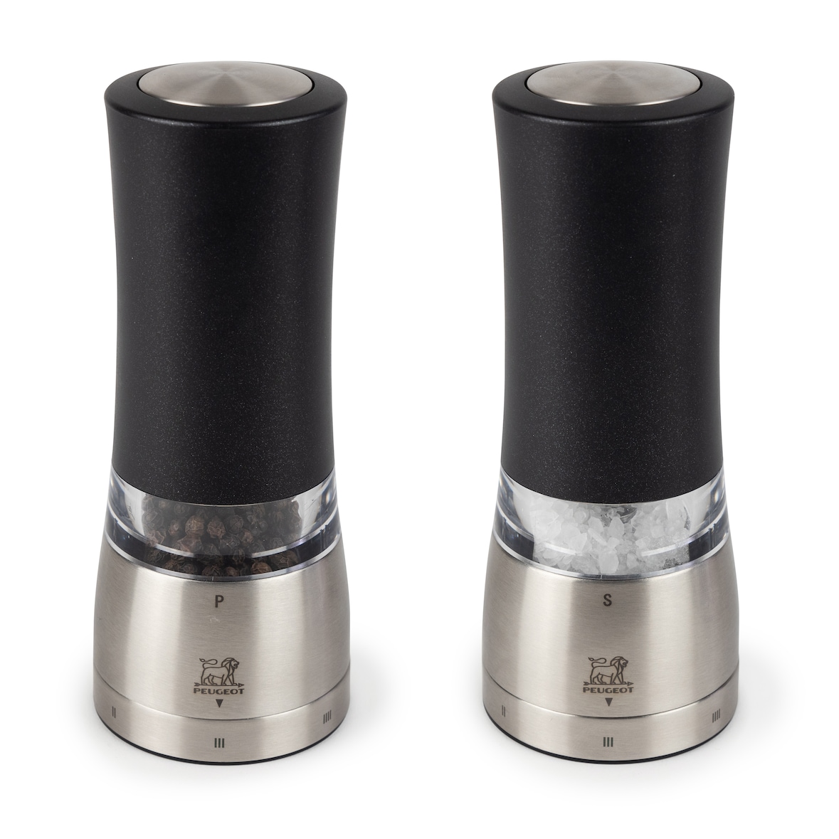 PEUGEOT Mühlenset DAMAN 16cm Pfeffermühle Salzmühle Elektrisch Zirkonia-Mahlwerk