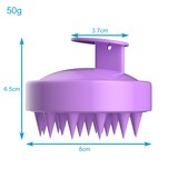 thumbnail of Intirilife Kopfhaut Massagebürste aus Silikon für Nass und Trocken in Lila - 8 x 7 cm Kopfmassage Kopfhautbürste