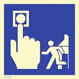 thumbnail of Dreifke® Schild Hausalarm Evakuierung, Kunststoff, langnachleuchtend, 160-mcd, 148x148 mm