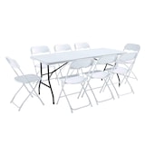thumbnail of Set di tavolo e sedie da giardino pieghevoli 180 cm - Oviala