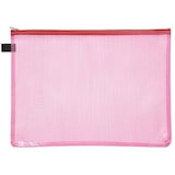 thumbnail of Kleinkrambeutel A4 transparent rot mit farbigem Reißverschluss