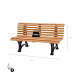 thumbnail of PROREGAL Gartenbank Jamaika | 3-Sitzer | Holzoptik | HxBxT 80x150x64cm | UV-beständiger Kunststoff | Parkbank Sitzbank Gartenbänke  Terrasse