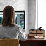 thumbnail of Relaxdays Schreibtisch Organizer, 4 Schubladen, Bambus & MDF, Schreibtischbutler Büro, HBT: 13,5x33x21 cm, natur/schwarz