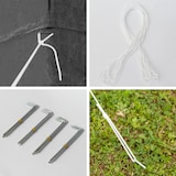 thumbnail of tectake Padiglione Elasa 9 x 3 m con 8 pezzi laterali - grigio - 404875