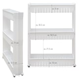 thumbnail of Nischenregal 12,5cm schmal Nischenwagen Rollregal klein Küchen-Regal Standregal