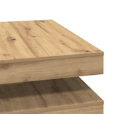 thumbnail of Table basse rotative à 360 degrés chêne artisanal 90x90x34,5 cm Modèle Élégance Moderne