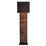 thumbnail of SalesFever Stehleuchte 163 cm | Schirm Stoff | Gestell Heveaholz & Treibholz & Metall | B 35 x T 20 x H 163 cm | schwarz – natur
