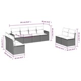 thumbnail of vidaXL 8-tlg. Garten-Sofagarnitur mit Kissen Hellgrau Poly Rattan