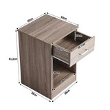 thumbnail of Home Nature Wohnkonzept Nachttisch modern Schublade Schlafzimmer Kommode Beistelltisch 40 cm Holzoptik