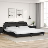 thumbnail of vidaXL Bett "Viana" mit Matratze Schwarz 200x200 cm Kunstleder