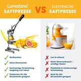 thumbnail of Lumaland Edelstahl Saftpresse - manuelle Handpresse mit Standfuß & Hebel - Silber