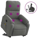 thumbnail of vidaXL Massagesessel mit Aufstehhilfe Dunkelgrau Mikrofasergewebe