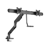 thumbnail of ACT AC8344 Premium Dual Monitorarm | Gasveer | Crossbar | 2 monitoren tot elk 32"en 9Kg | VESA | Kantelen/Roteren/Zwenken | Zwart