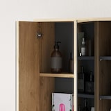 thumbnail of HOMCOM armario de baño con espejo armario con espejo para baño con estantes mueble para baño estilo moderno 60x20x60 cm madera natural