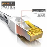 thumbnail of Primewire Patchkabel CAT 7 Rohkabel mit Baumwollummantelung  - Gigabit Ethernet LAN Kabel - 10 Gbit/s - S/FTP PIMF Schirmung - Netzwerkkabel - 0,5m