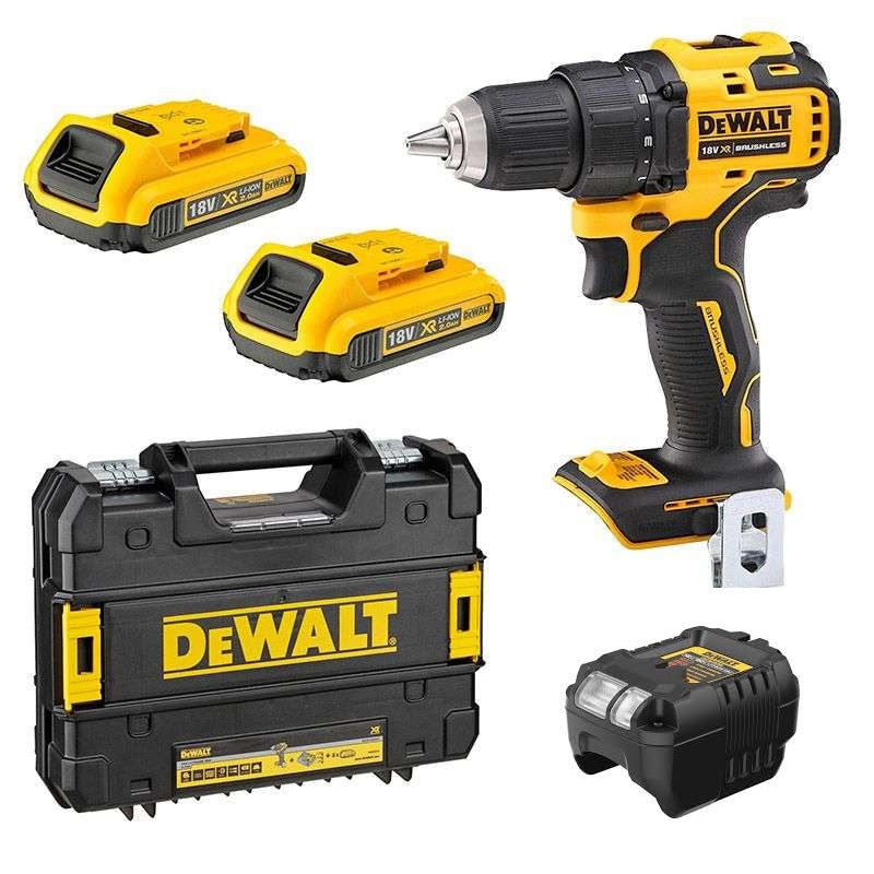 DeWALT DCD708D2T-QW Elektroschrauber/Schlagschrauber 1650 RPM Schwarz, Gelb