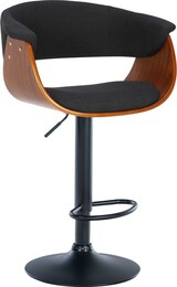 thumbnail of CHEFGASTRO 2er Set Barhocker JASPER Stoff HxBxT 90x60x51cm Stoff Walnuss/Schwarz Barstuhl Drehstuhl