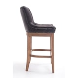 thumbnail of Taburete Lakewood Cuero Aútentico & Madera Clara Marrón