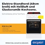 thumbnail of Exquisit ECM 8-4.1 BZ Elektro-Standherd | Ober-/Unterhitze | Grill | Heißluft | Multifunktion | Backofen-Volumen: 47 l | EEK:  A | Weiß