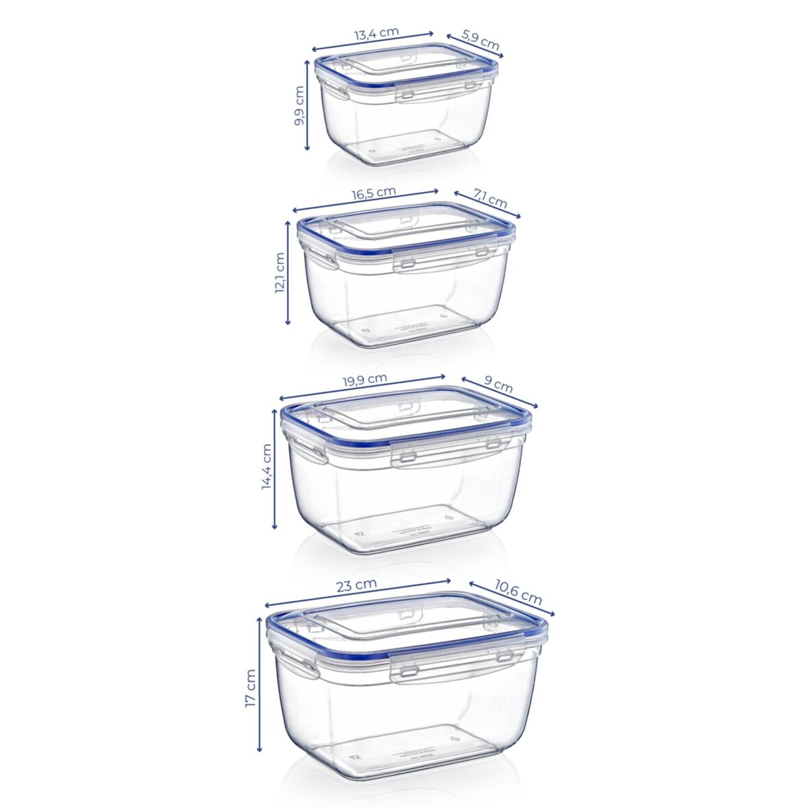 Hermia Concept, Alesta- FRM1139, Transparent, Vorratsdosen, 100% Plastik