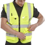 thumbnail of B Seen Hi-Vis Executive Weste Hohe Sichtbarkeit Extra Extra Large (XXL) Gelb