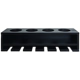 thumbnail of Weinregal HWC-P21, Glas-/Flaschenhalter Wandbar Regal für 4 Flaschen/6 Gläser Holz FSC®-zertifiziert 12x48x12cm ~ schwarz