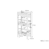 thumbnail of Kombiregal schmal Vorratsregal, Kistenregal, Lagerregal aus Massivholz V-90.81-02