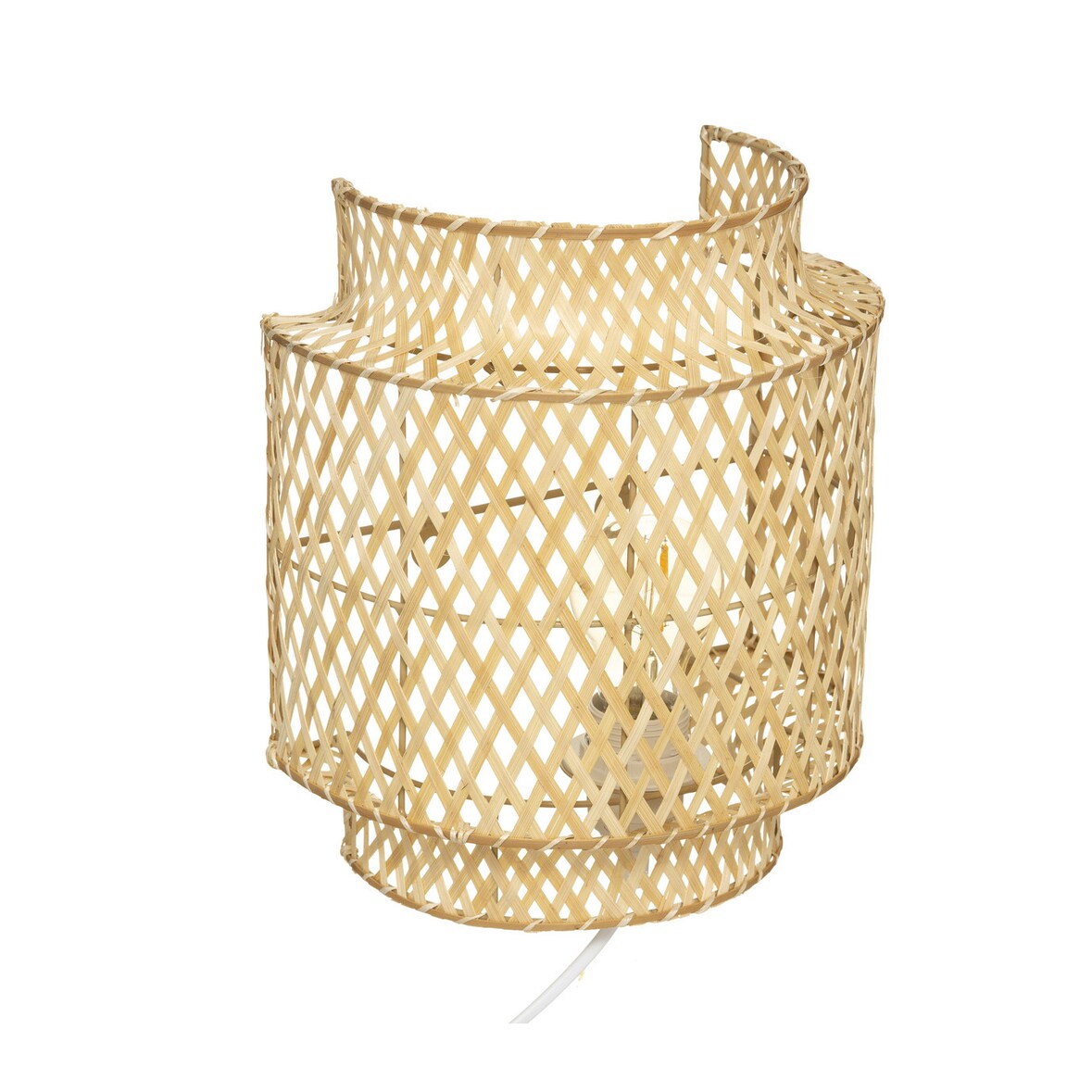 Atmosphera Liby - Aplique de bambú 23x15x28cm beige