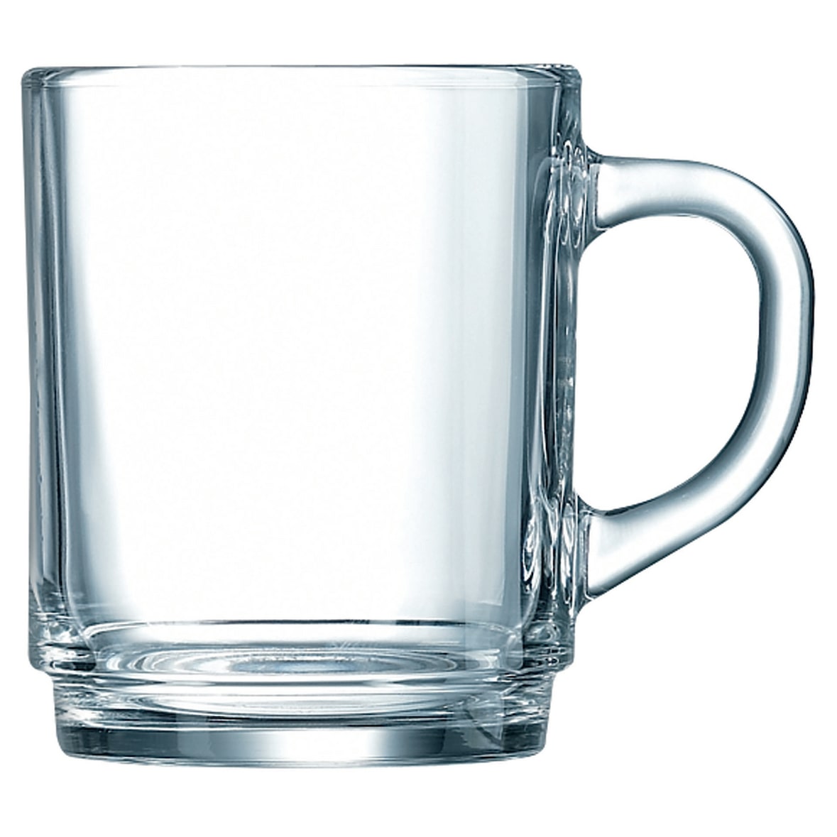 aro Mug en verre pour boisson chaude, contenance  25 cl Ø 7.2 cm, avec anse,  transparent, 6 pièces