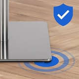 thumbnail of Barhocker Damaso Stoffbezug terrabraun/edelstahl