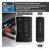thumbnail of CSL Netzwerktester für RJ45 RJ11 Kabel, Leitungstester, Patchkabel Tester, Netzwerk-Adapter, für Wand & Boden