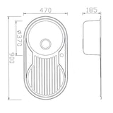 thumbnail of Einbauspülbecken Chrom rund aus Edelstahl mit vorgebohrtem Hahnloch