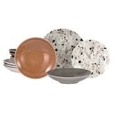 thumbnail of CreaTable Terrazzo Mix Tellerset 12-tlg Steinzeug