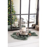 thumbnail of Windlicht Bora (Höhe 28 cm), gehämmert, vernickelter Keramikfuß