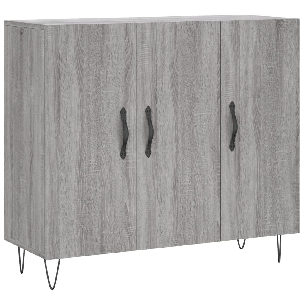 Helloshop26 - Buffet Sideboard Kommode Kleiderschrank Aufbewahrungsmöbel Organizer Küche Wohnzimmer Sonoma 90 x 34 x 80 cm 02_0036554
