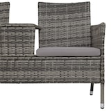 thumbnail of Rattan Gartensitzbank mit Tischgrau/hellgrau