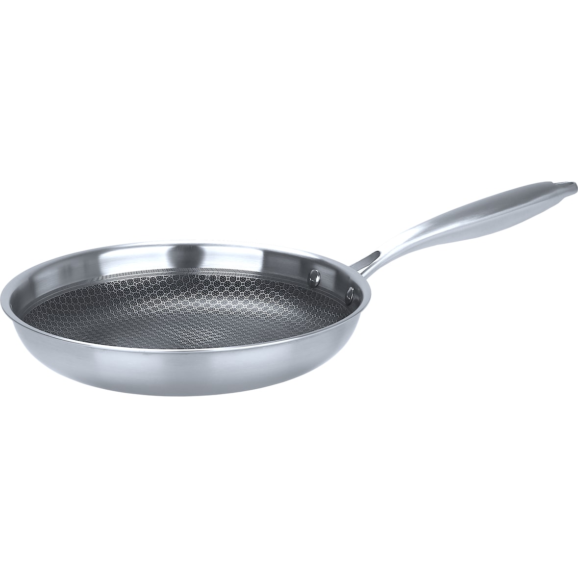 METRO PROFESSIONAL Poêle à frire Tri-Ply, acier inoxydable, adapté à l'induction, Ø 24 cm, structure en nid d'abeille, revêtement antiadhésif