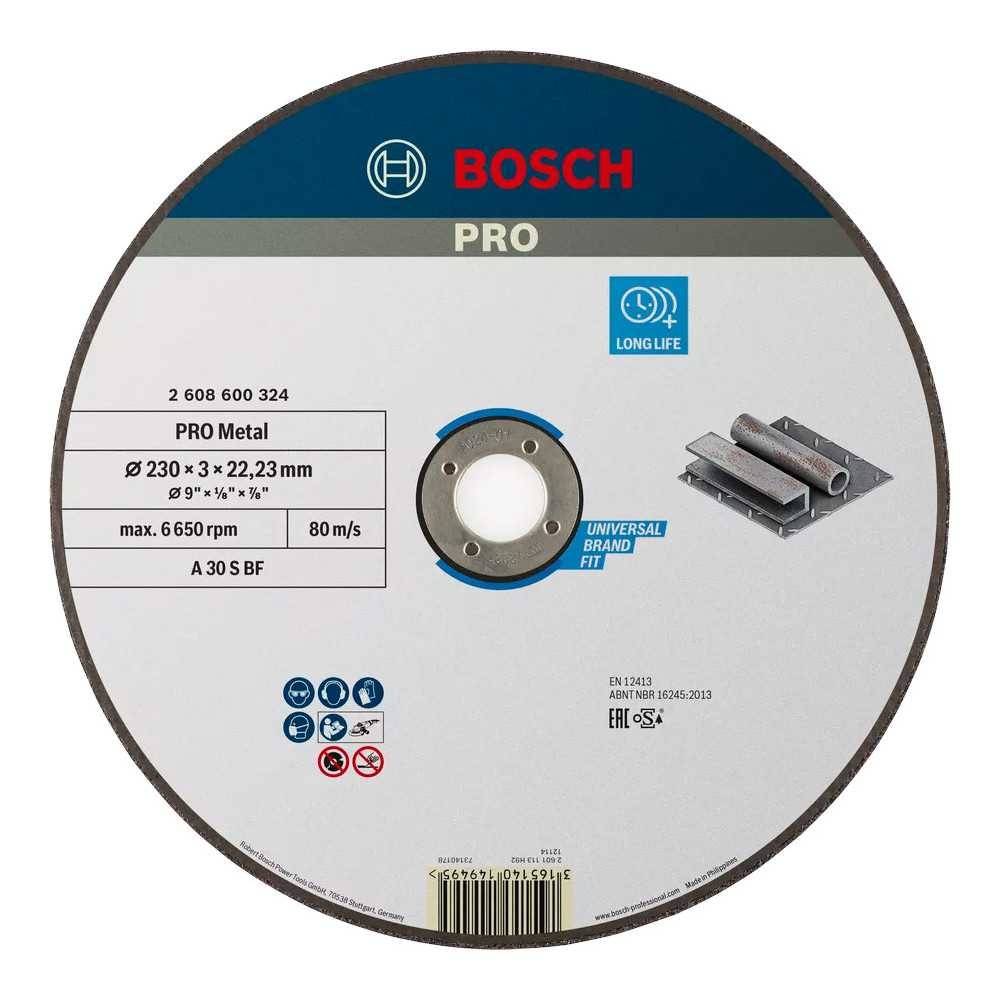Disque EXPERT à tronçonner PRO Métal gris 230 x 3,0 mm (alésage 22,23 mm) Bosch