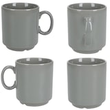 thumbnail of 48er Set EVENT stapelbare Kaffeebecher GRAU Porzellan 250 ml