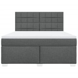 thumbnail of vidaXL Boxspringbett mit Matratze Dunkelgrau 180x200 cm Stoff