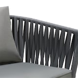 thumbnail of tectake Stuhlset Valeiras im Rope-Design, dicke Polster, 60x61x77cm - 4er Set dunkelgrau/dunkelgrau