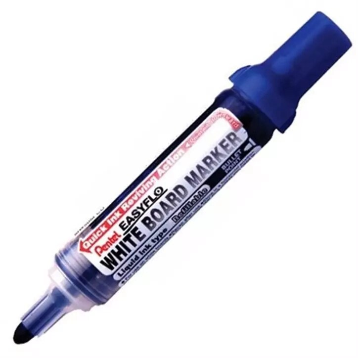 Marqueur pour tableaux blancs EASYFLO, effaçable à sec, pointe ogive 6 mm, encre bleue