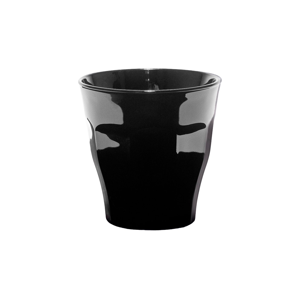 von 6 Bechern Picardie schwarz 25 cl - Dose 250 cl Rund Glas Duralex 8.5x8.5 cm