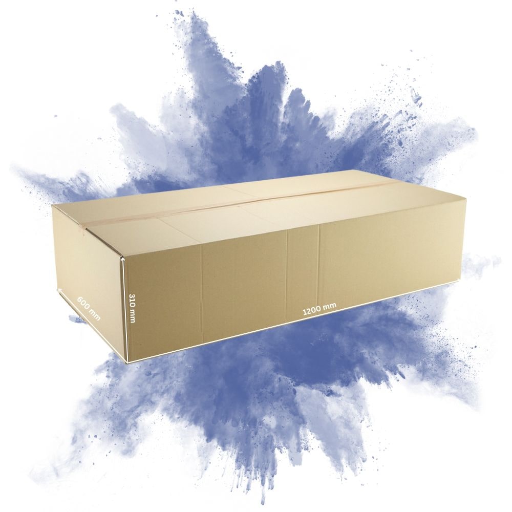 PROREGAL 1x Versandkarton 2-wellig | LxBxH 1200 x 600 x 310 mm | Belastbar bis 30 kg | Faltkarton Karton Paket für Versand mit DHL