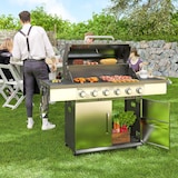 thumbnail of Outsunny-Gasgrill-143L x 55B x 110H cm-Silber