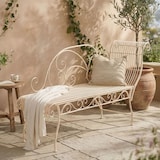 thumbnail of CLP Banc de jardin Karma Métal HBT: 78x156x46 cm Crème antique