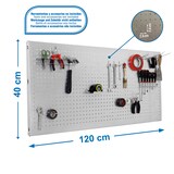 thumbnail of Metalen gereedschapspaneel Panelclick 1200x400 galva + 14 haken + 3 accessoires